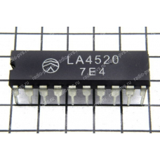 LA4520, 2-х канальный усилитель мощности, 520мВт, 2. 7В…6В, 16…32 Ом. ячейка 103