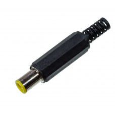 Разъем питания 5,5 х 2,5 х 9 мм на кабель с амортизатором.