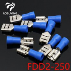 Кабельный наконечник FDD2-250 ( МАМА) синего цвета  1,5-2,5 мм2, разъем для кабеля и провода