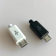 разъем Micro USB штекер черный/белый  OTG линия интерфейс DIY кабель для передачи данных