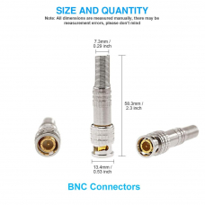 BNC JR-B25 мужской Бесконтактный BNC разъем для безопасности cctv камеры системы