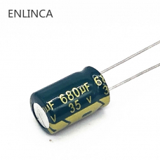 100 мкф, 35В, 6.5x12,5  Конденсатор электролитический алюминиевый ENLINCA