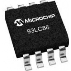 93LC86-I/SN, EEPROM, 16 Кбит, 2К x 8бит / 1К x 16бит, Serial Microwire, 3 МГц, SOIC,   ячейка 56