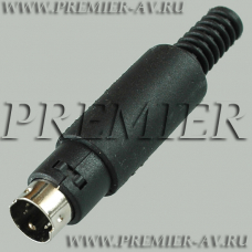 1-410 Разъем mini DIN 4 pin (S-VHS) "шт" пластик на кабель