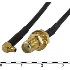 Переходник антенный угловой MMCX-SMA с кабелем длиной 30cм,№ 4476 шнур шт MMCX угл-гн SMA 