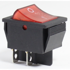 Переключатель клавишный XW-604 с подсветкой 16A 250VAC, красный