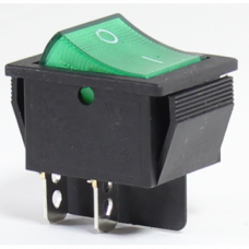 Переключатель клавишный XW-604 с подсветкой 16A 250VAC, зеленый