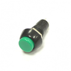 Кнопка круглая малая 2с, с фиксацией зеленая  Артикул: PL-6512