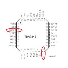 TDA7342 DIGITALLY CONTROLLED AUDIO PROCESSOR   ячейка 222