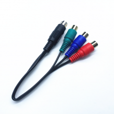 Мини-DIN AV кабель MINI DIN7P к RCA FEEMALE аудио кабели PS2 к RCA