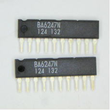 BA6247N микросхема управления двигателем с реверсом двухканальная  20V 1A  SIP10  ячейка 186
