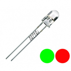 Светодиод 5мм красно-зеленый  мигающий 3,0V-4.5V