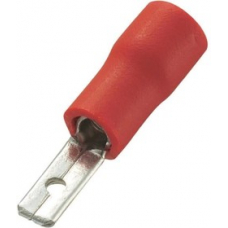 MDD1.25-110 (8) Клемма ножевая 2.8мм, вилка, изолированная, провод 0.75-1.25мм² (красная)