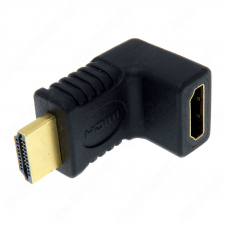 5-892G Переход HDMI "шт" - HDMI "гн" угловой пластик "позолоченный"