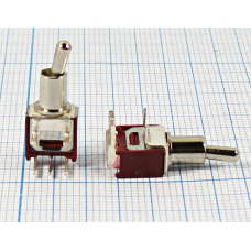 SMTS-102C3(3pin-2D) тумблер миниатюрный на плату горизонтальный