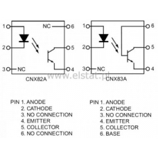 CNX83A  	6-PIN PHOTOTRANSISTOR OPTOCOUPLERS  ячейка 9