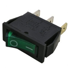 PL-6037  Выключатель большой SC зеленый с подсветкой (SC-791)