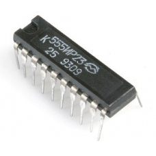 К555ИР23 (90-97г), 8-ми разрядный синхронный буферный регистр с инверсным управлением  ячейка 232