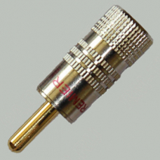 1-641G Разъем BANANA "шт" металл "позолоченный" на кабель диаметром до 2.5мм, винт