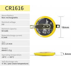 CR1616-LBY2 Аккумулятор EEMB