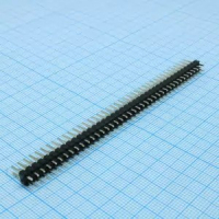 DS1021-2X40SF11-B, Соединитель штыревой, вилка на плату двухрядная прямая 80pin(2x40), шаг 2.54мм 