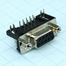 DS1037-09FNAKT74-0CC, (DRB-09FA), Розетка 9 pin на плату, шаг 2.77мм