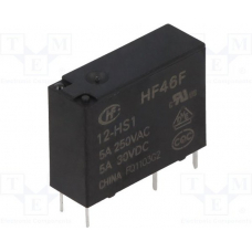  HF46F/012-HS1, Реле 1зам. 12VDC, 5A/ 250VAC  реле ячейка  23