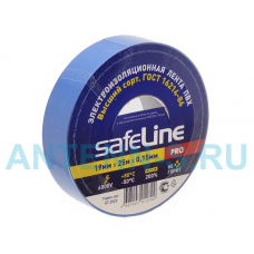 Изолента SAFELINE 19/25 синий 1/10	