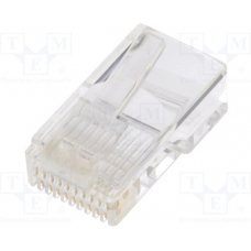 RJ48-10P10CR, Вилка; RJ50; PIN:10; Конф:10p10c; IDC, обжим; на провод