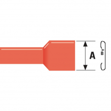 Селиконовая изоляция для ножевого разьема  Red Female Lug, 4.8mm  (МАМА)