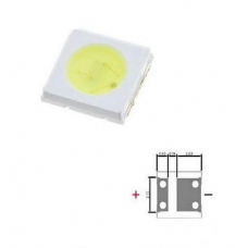  Светодиод smd 3528WC  белый холодный 6000-7000К, яркость 8Lm, ток 20mA, напряжение 3-3,6v, угол 120