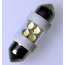 T11x36-S8.5(4LED) C5W 12V светодиод WHITE (белый) 0.33W 24lm TM Nord YADA