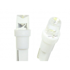 T5-01 (1LED) W1,2W Base:W2,0 х4,6d 12V 0.18W 4lm светодиод CONE WHITE (конус белый)