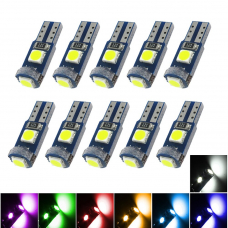 T5 светодиодные приборные лампы W1.2W W3W LED супер яркий 3030 LED  цвет Crystal Blue 