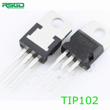 TIP102, NPN составной (Дарлингтон) транзистор с шунтирующими резисторами, 80Вт, [TO-220]  (7-3)