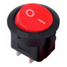 Выключатель клавишный круглый 250V 6А (2с) ON-OFF красный  REXANT   артикул 36-2560
